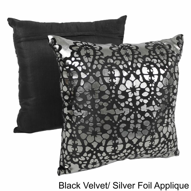 Blazing Needles 20-inch Rorschach Scaled Velvet Throw Pillow