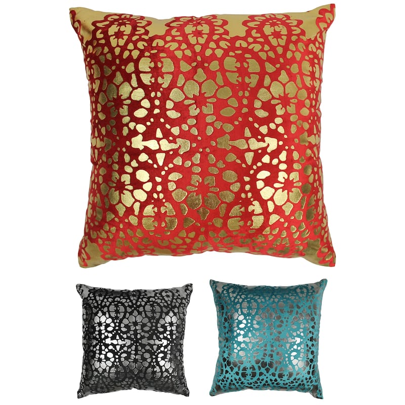 Blazing Needles 20-inch Rorschach Scaled Velvet Throw Pillow