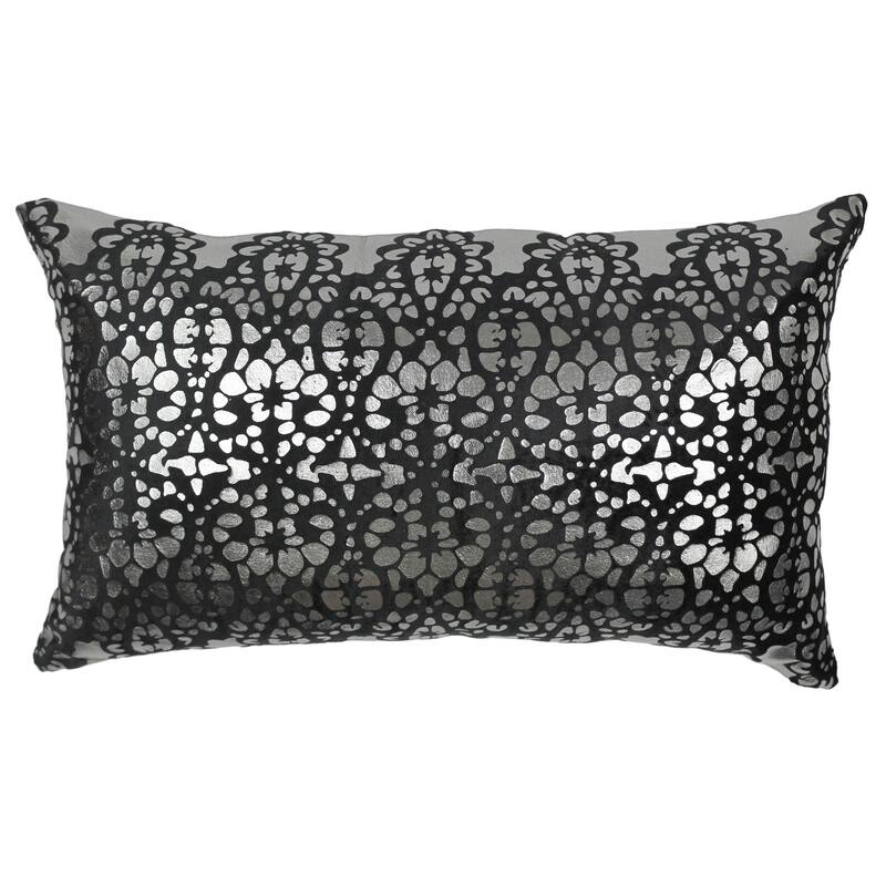Blazing Needles 20-inch by 12-inch Rorschach Scaled Velvet Throw Pillow