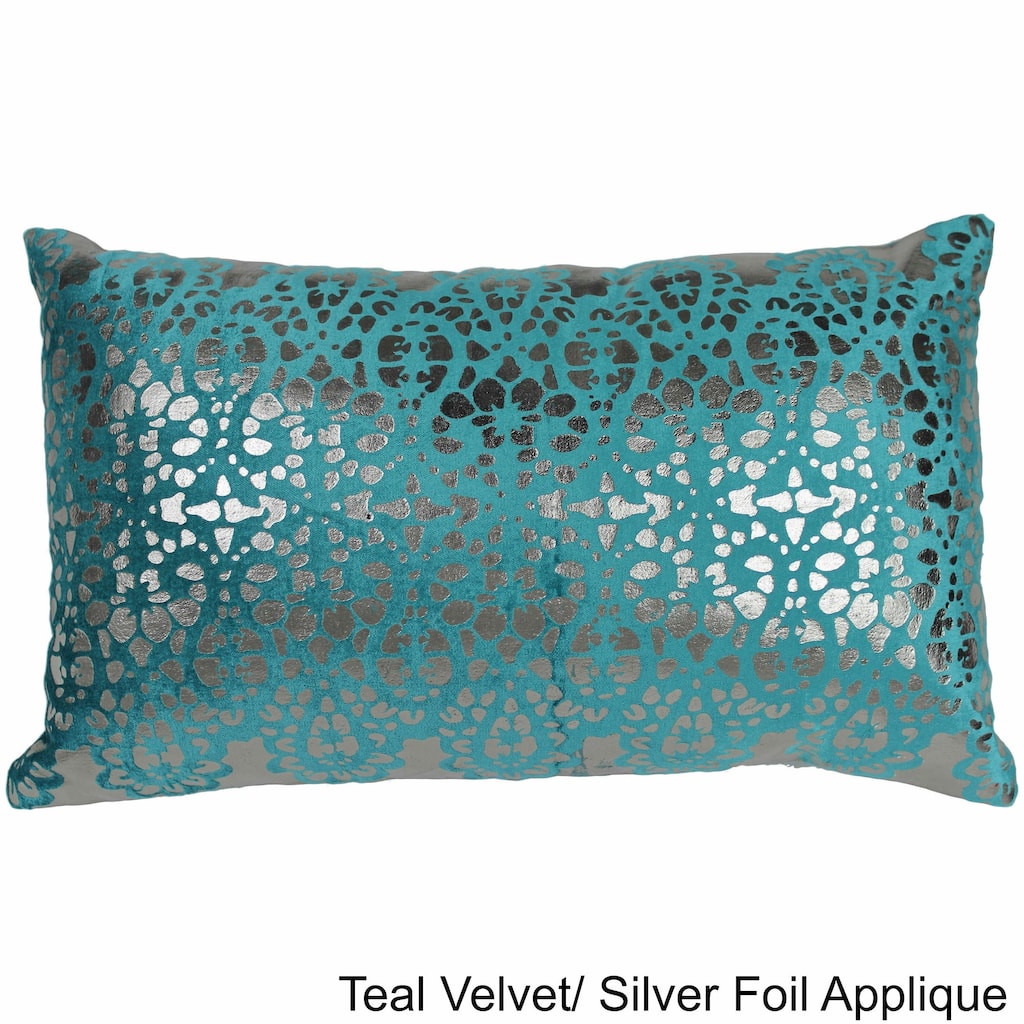 Blazing Needles 20-inch by 12-inch Rorschach Scaled Velvet Throw Pillow