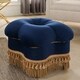 preview thumbnail 7 of 41, Ellen Performance Fabric Clover Tufted Ottoman Stool by Jennifer Taylor Home Navy Blue - Velvet