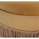 preview thumbnail 39 of 90, Yolanda Performance Fabric 25" Tufted Round Footstool Ottoman with Rope Fringe