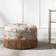 preview thumbnail 29 of 90, Yolanda Performance Fabric 25" Tufted Round Footstool Ottoman with Rope Fringe