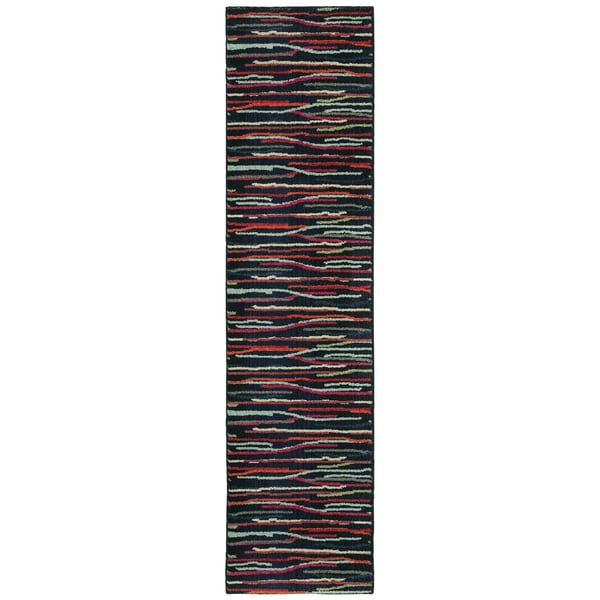 Pantone Universe Expressions Abstract Lines Blue/ Multi Rug (2'7 x 10') - 2'7" x 10' Runner