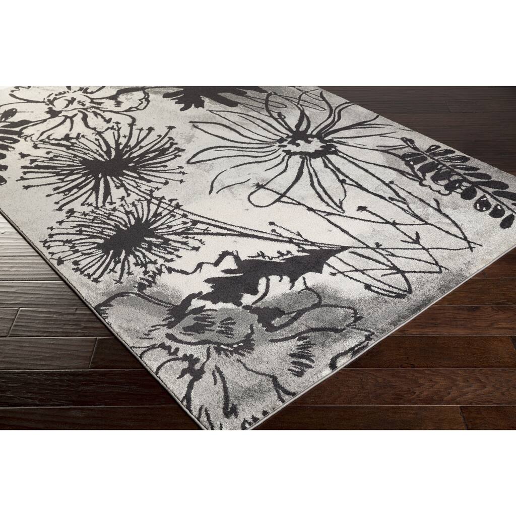 Allen Grey/White Area Rug - 7'6" x 10'6"