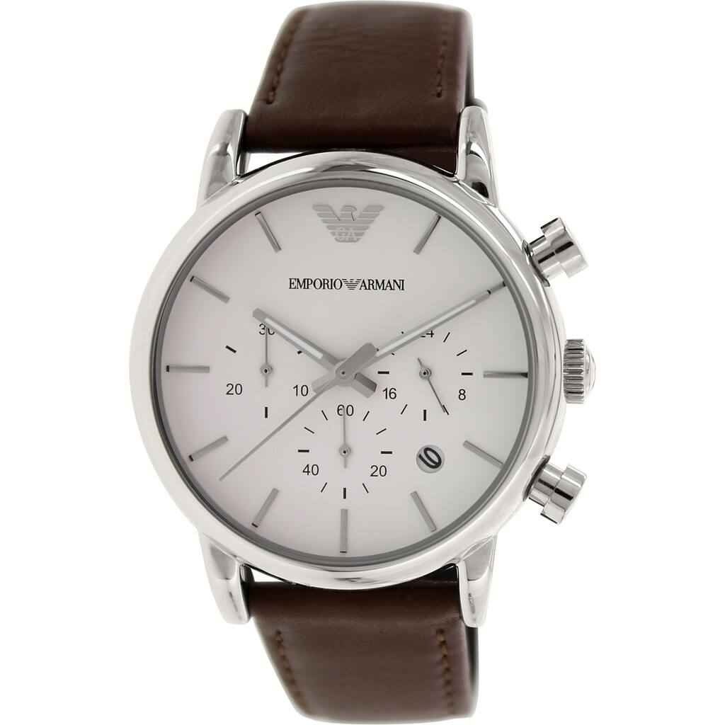 Armani Men's AR1846 Classic Brown Leather Watch