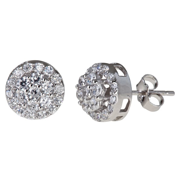 Decadence Sterling Silver Round Micro Pave Stud Cubic Zirconia Decadence Sterling Silver Round Micro Pave Stud Cubic Zirconia Earrings