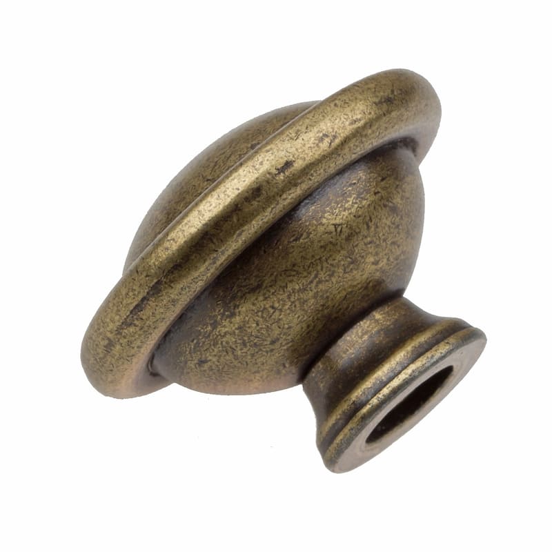 GlideRite 1.25-inch Antique Brass Round Ring Cabinet Knobs