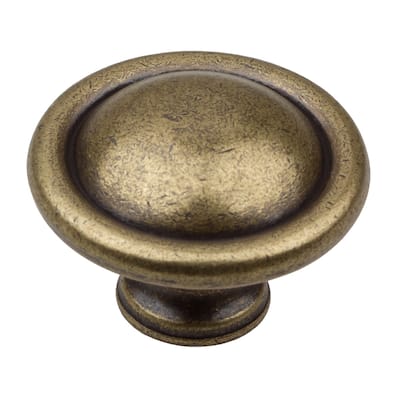 GlideRite 1.25-inch Antique Brass Round Ring Cabinet Knobs