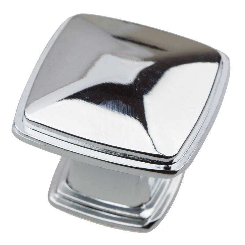 GlideRite 1.25-inch Polished Chrome Square Deco Cabinet Knobs