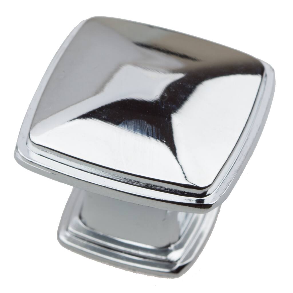 GlideRite 1.25-inch Polished Chrome Square Deco Cabinet Knobs