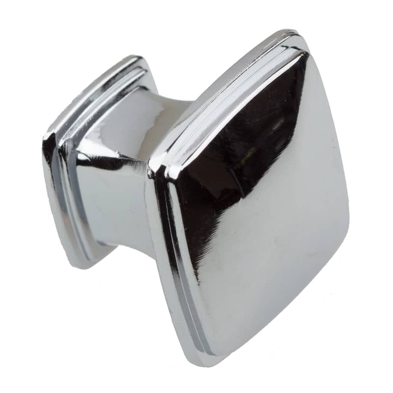 GlideRite 1.25-inch Polished Chrome Square Deco Cabinet Knobs