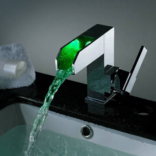 Kokols LED Color Changing Waterfall Vessel Sink Faucet
