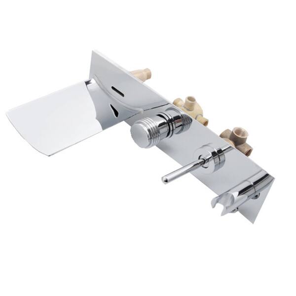 Kokols Wall Mount Led Waterfall Tub Faucet And Hand Shower Kokols Wall Mount Led Waterfall