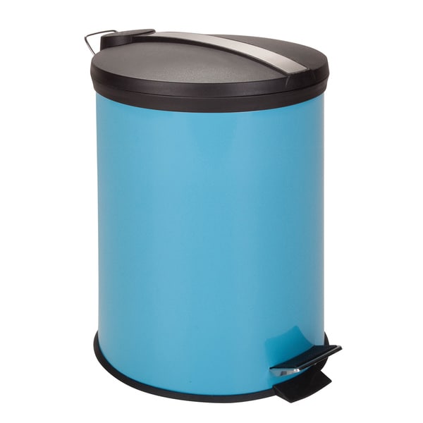 Honey-Can-Do 12-Liter Round Step Can, Blue (Alternate lid)