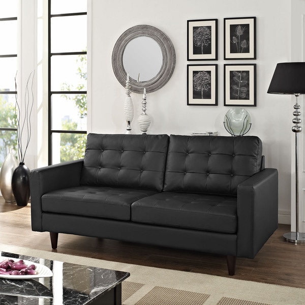 Charlie Petite Leather Loveseat