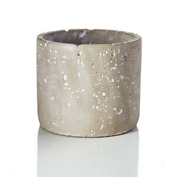 Tan 6.5-inch Cement Round Pot