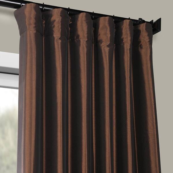 Shop Exclusive Fabrics Faux Silk Taffeta 108 Inch Blackout Curtain