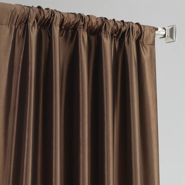 Shop Exclusive Fabrics Faux Silk Taffeta 108 Inch Blackout Curtain