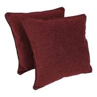 Blazing Needles 25-inch Bordeaux Throw Pillow (Set of 2)