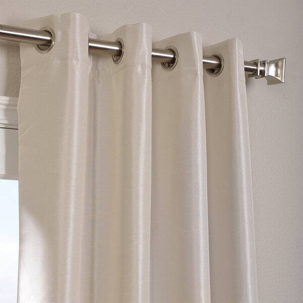 Shop Exclusive Fabrics Textured Dupioni Faux Silk Grommet 84 Inch