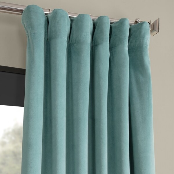 teal curtain material