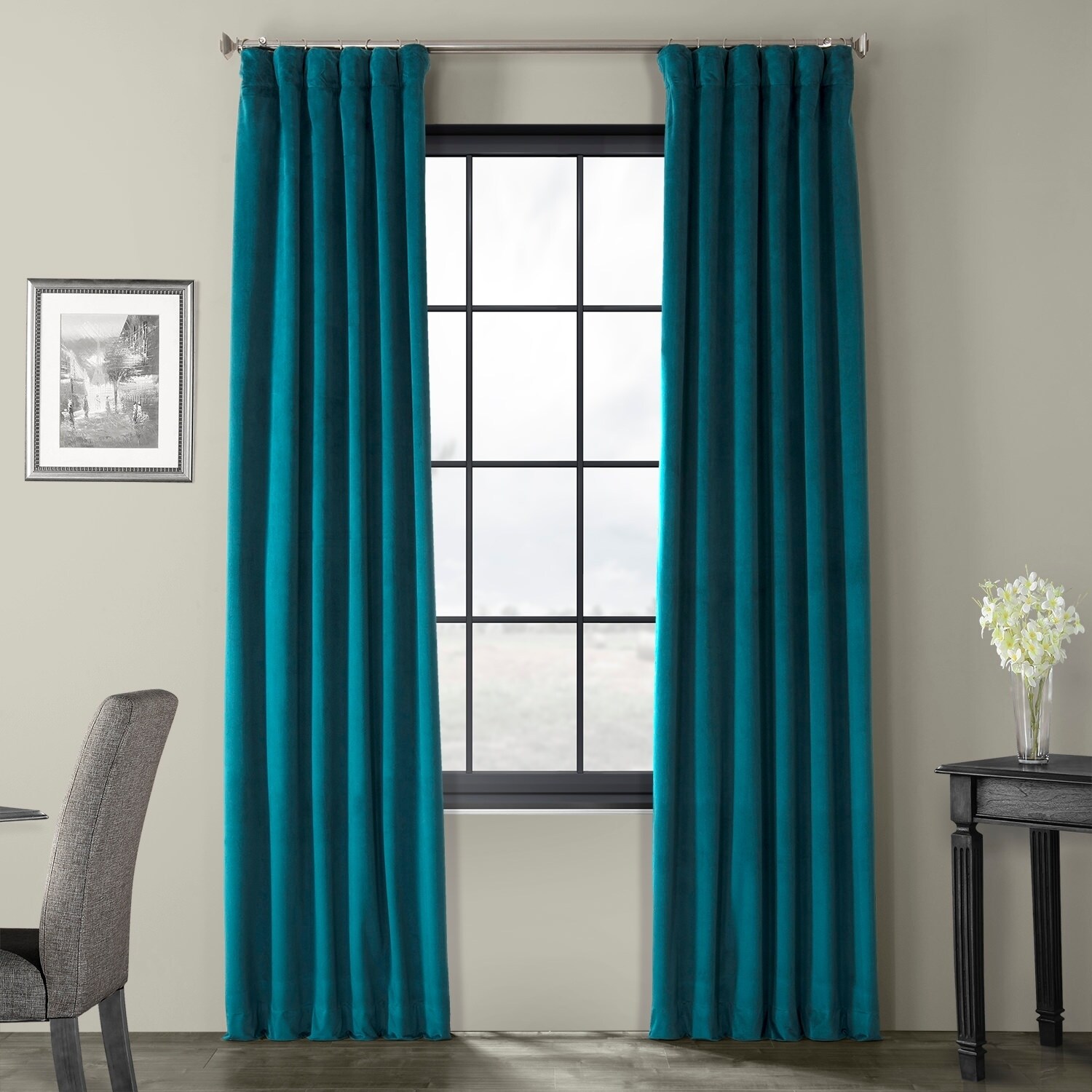 Exclusive Fabrics Signature Velvet 120 Inch Blackout Curtain Panel On Sale Overstock 9740196