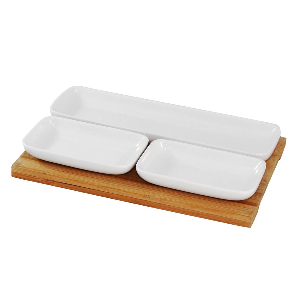 IMPULSE! Fonda White Porcelain Snack Set
