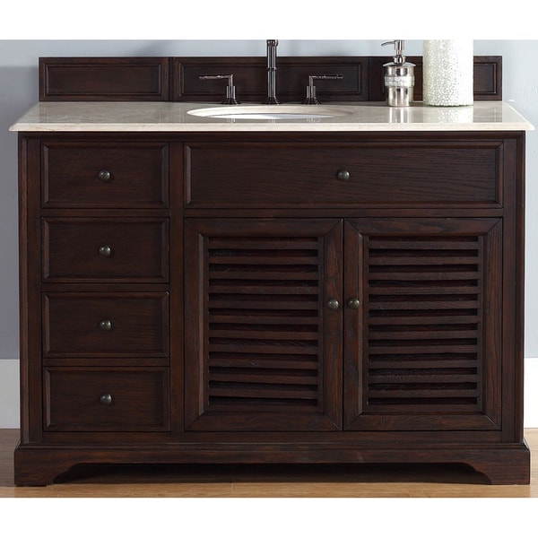 James Martin Savannah 48 inch Single Sable Finish Vanity Cabinet