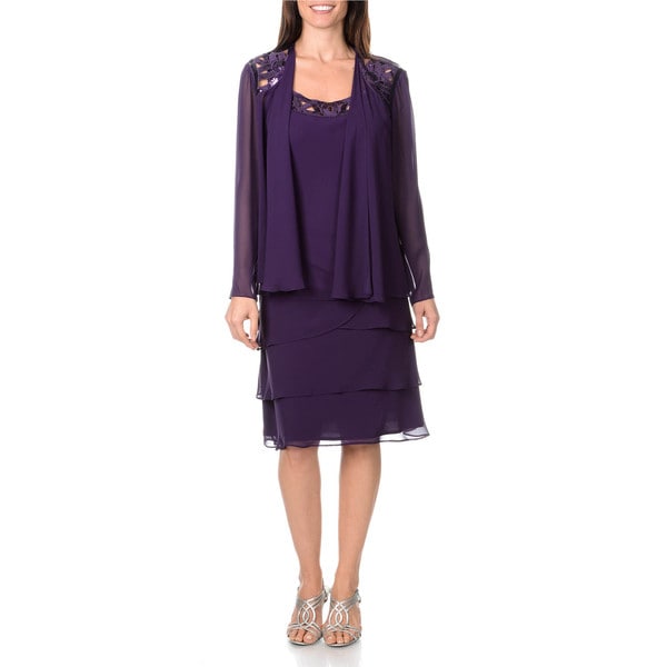 Shop S.L. Fashions Women's 2piece Eggplant Dress Free Shipping Today