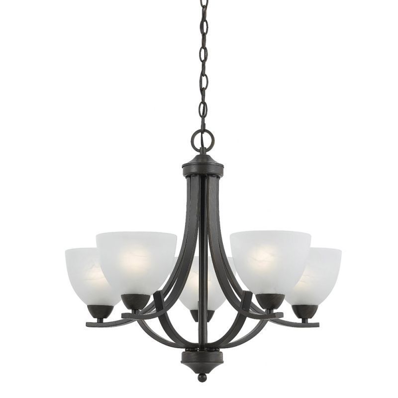 Value Collection 8002 Lumenno International Transitional 5-light Bronze Chandelier - Chandeliers For Bedrooms by Overstock.com