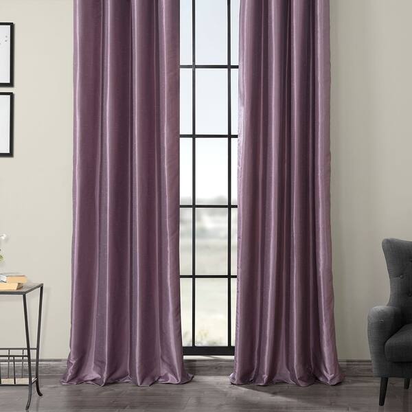 Shop Exclusive Fabrics Textured Dupioni Faux Silk 96 Inch Blackout
