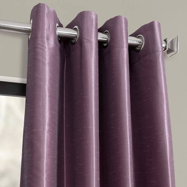 Shop Exclusive Fabrics Textured Dupioni Faux Silk 96 Inch Blackout