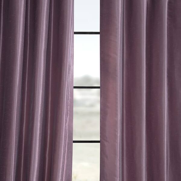 Shop Exclusive Fabrics Textured Dupioni Faux Silk 96 Inch Blackout