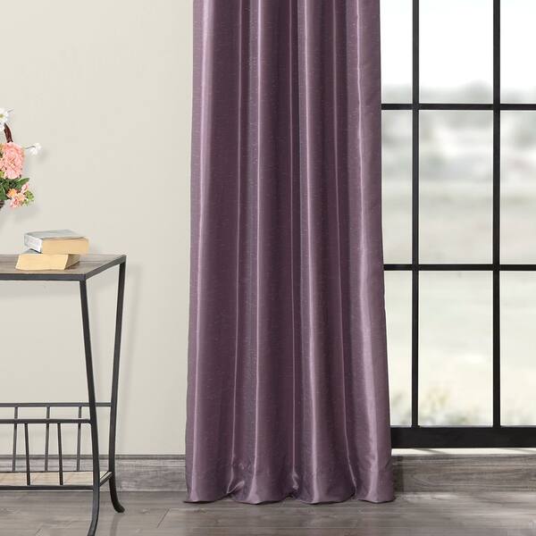 Shop Exclusive Fabrics Textured Dupioni Faux Silk 96 Inch Blackout