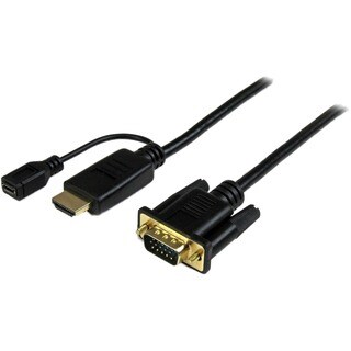 StarTech.com HDMI to VGA Cable - 6 ft / 2m - 1080p - 1920 x 1200 - Active HDMI Cable - Monitor Cable - Computer Cable