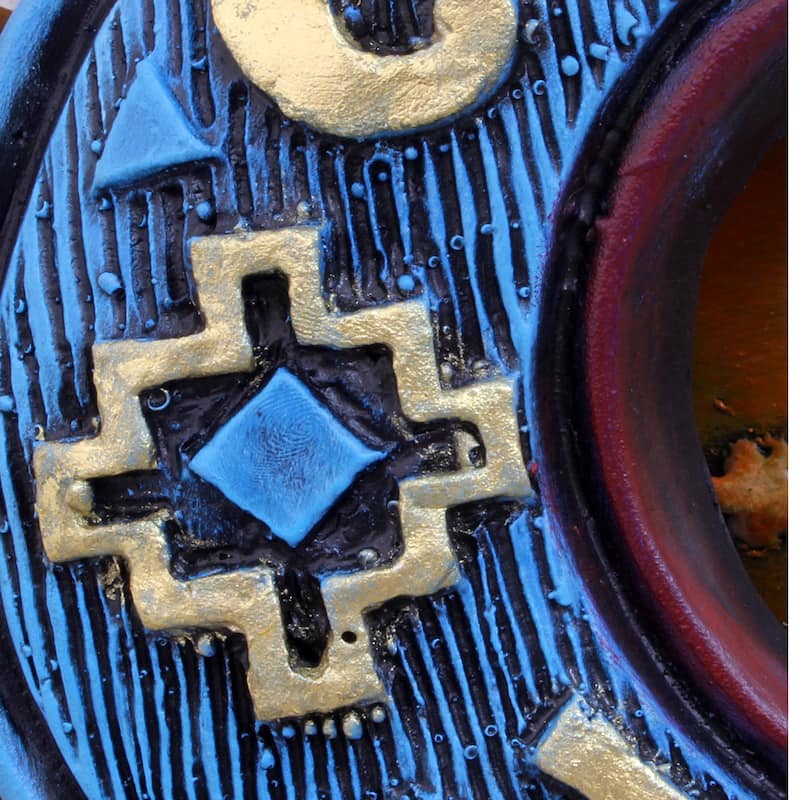 Handmade Iron 'Aztec Eclipse' Wall Candleholder (Mexico)
