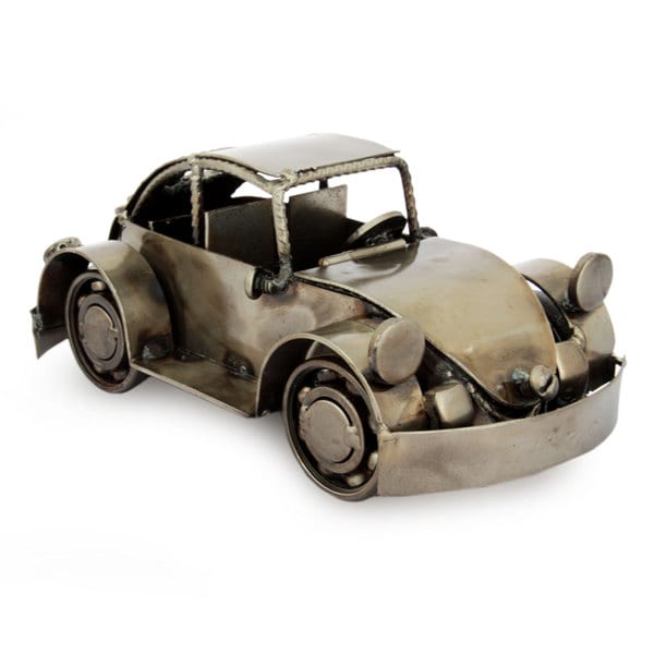 Handmade Iron 'Rustic Vintage Car' Sculpture (Mexico)