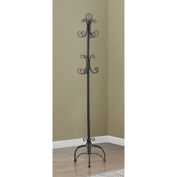 Hammered Black Metal 72 inch Coat Rack   16919379  