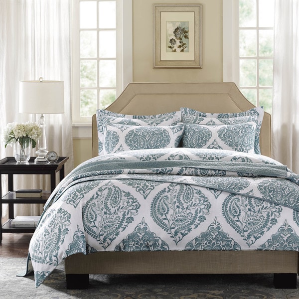 Harbor House Ogee Paisley Cotton 3 piece Duvet Cover Set  