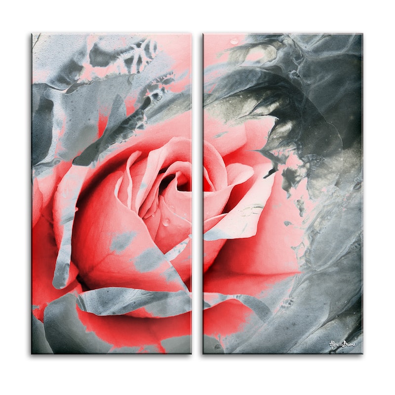 Ready2HangArt 'Painted Petals XLVII-B' Canvas Wall Art