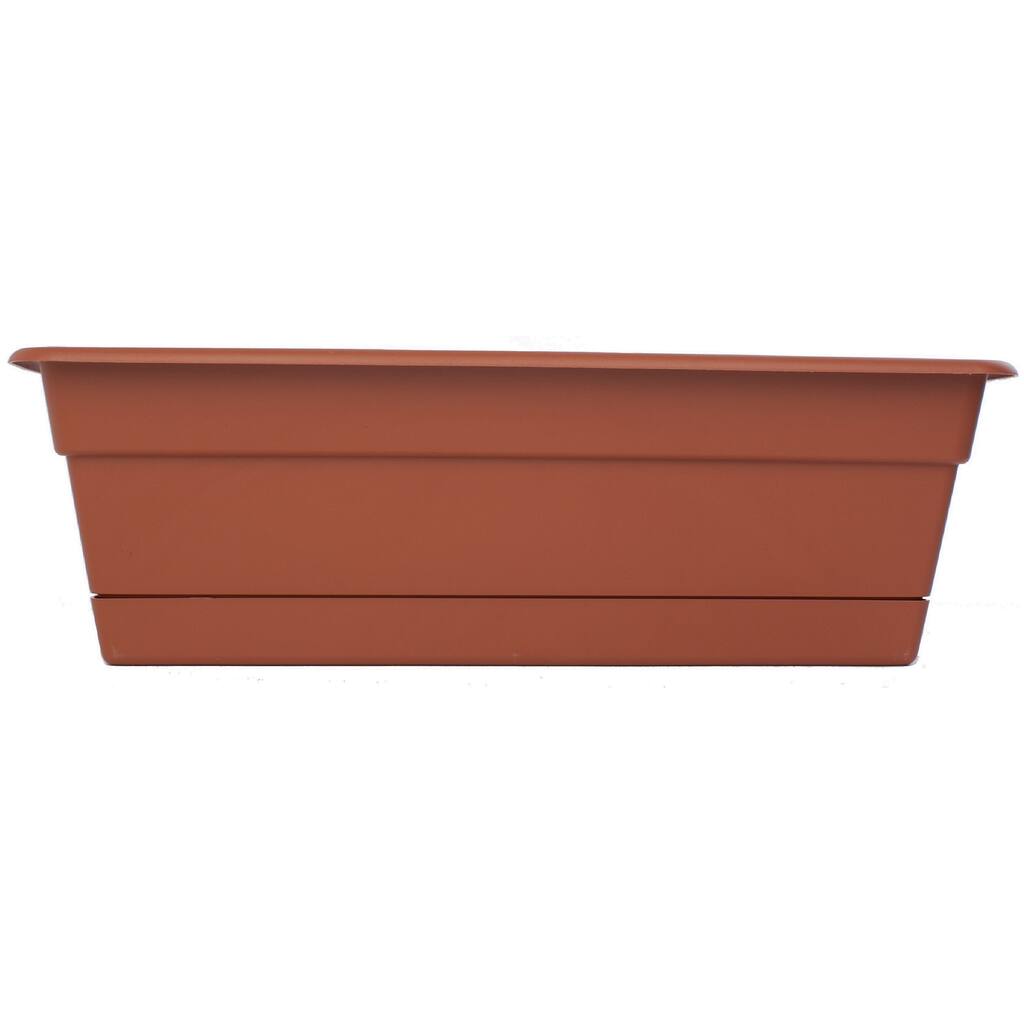 Bloem Dura Cotta Terra Cotta Window Box Planter (Pack of 6)