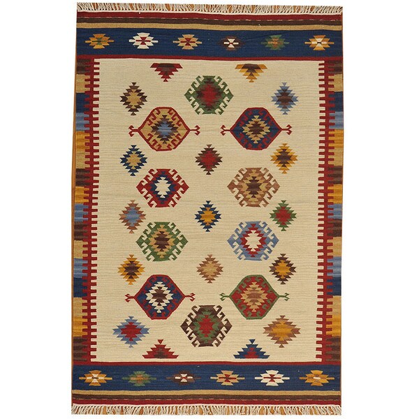 Shop Handwoven Anatolian Kilim Flat Weave Oriental Rug Wool Area Rug