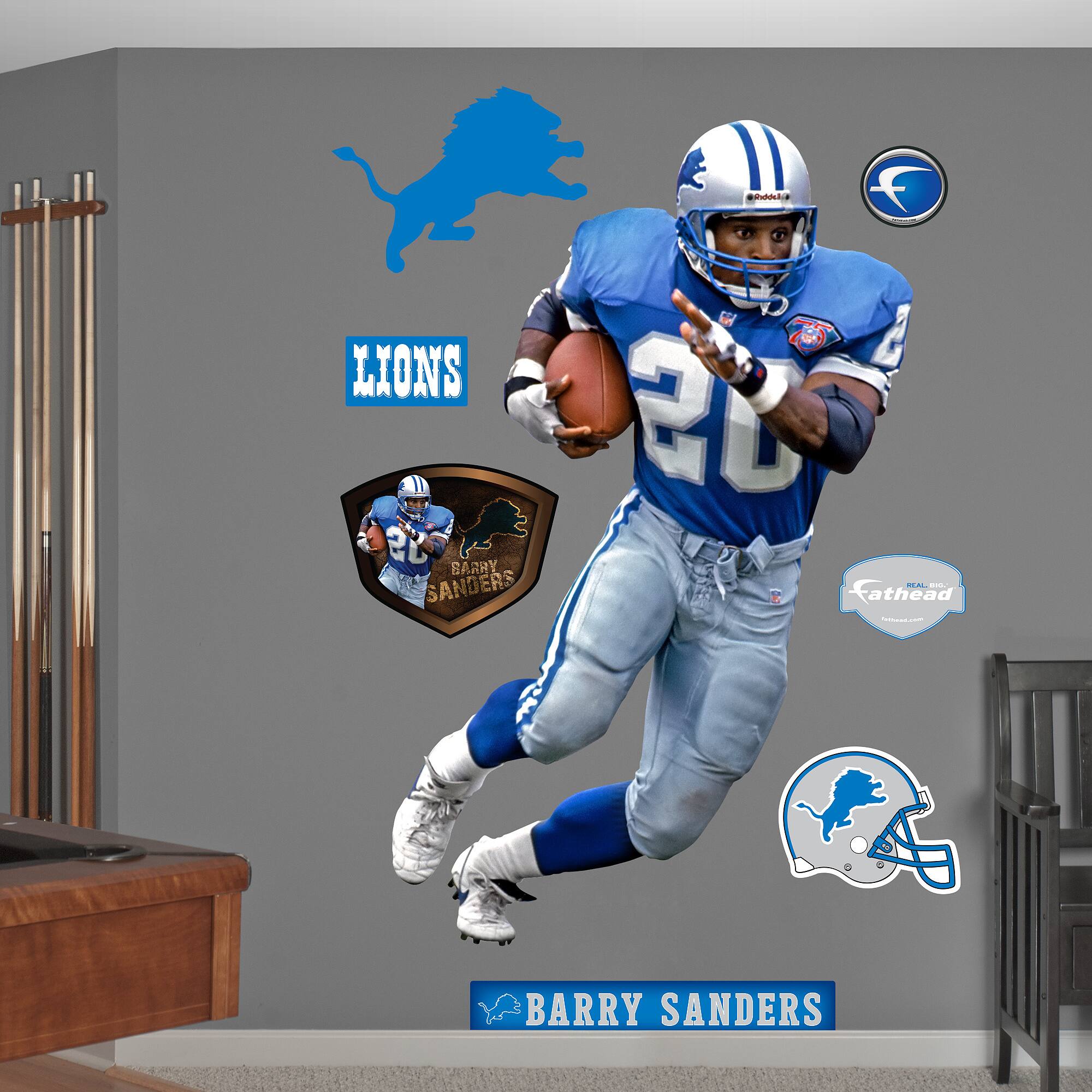 Detroit Lions 6'' x Arched Decal