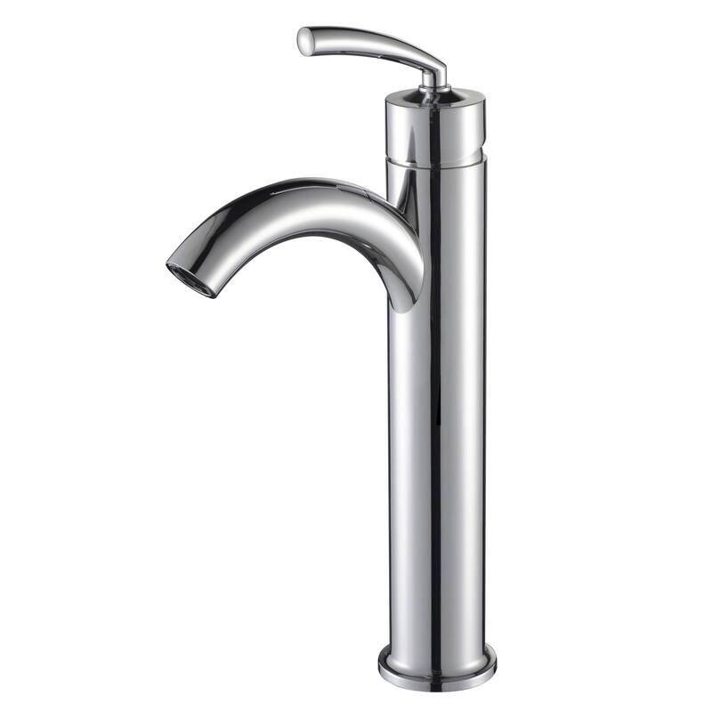 Elite Frosted Tempered Glass Bathroom Vessel Sink with Faucet Combo