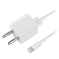 Apple USB Home Travel Charger Adapter/ Lightning Cable Power Cord MD818ZM/ A for iPhone 7/ 6s/ 6 Plus/ iPad Air 2/ Mini/ Pro