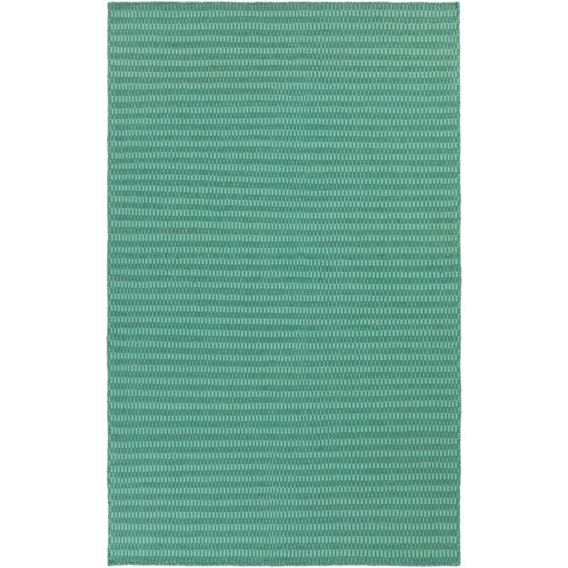 Hand-Woven Lorelai Stripe Reversible Wool Area Rug - 8' x 11' - Green