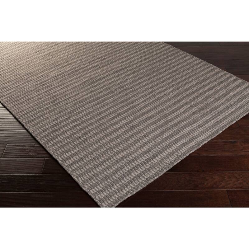 Hand-Woven Lorelai Stripe Reversible Wool Area Rug