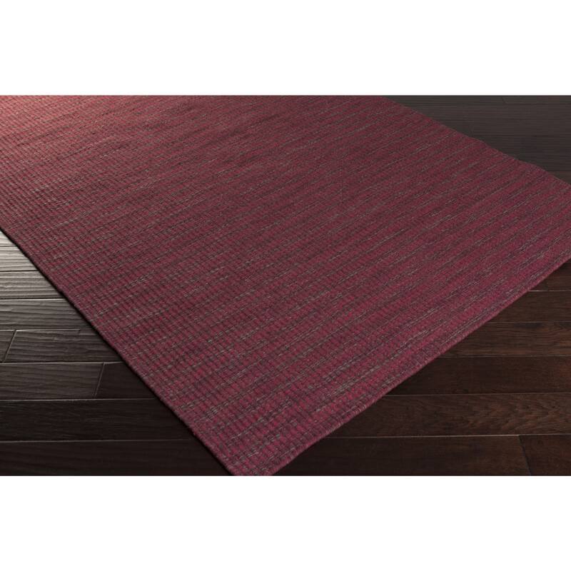 Hand-Woven Lorelai Stripe Reversible Wool Area Rug
