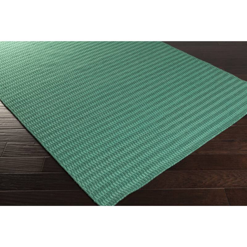 Hand-Woven Lorelai Stripe Reversible Wool Area Rug